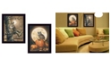 Trendy Decor 4U Autumn Owls Collection By John Rossini, Printed Wall Art, Ready to hang, Black Frame, 14" x 18"